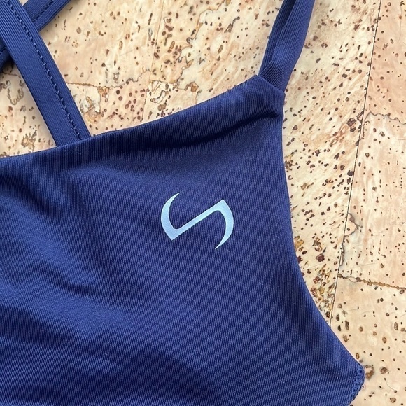 Tlf Navy Blue Strappy Sports Bra - Picture 2 of 7